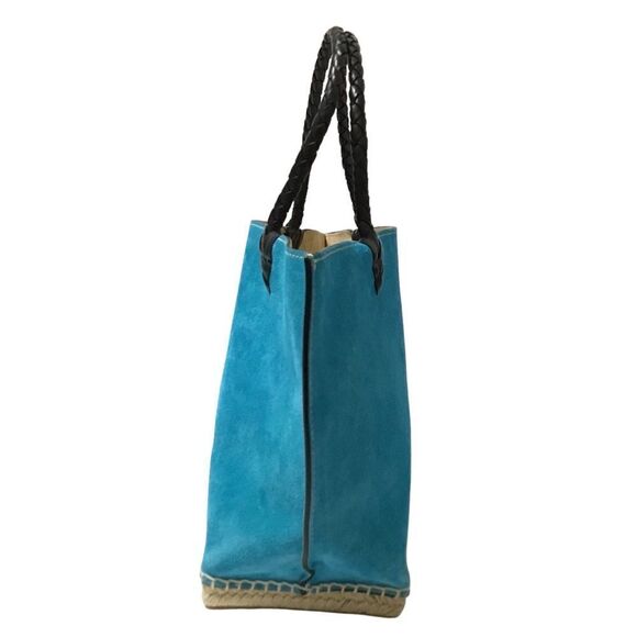 ALTUZARRA Blue Suede Bucket Basket Handbag - Picture 3 of 16